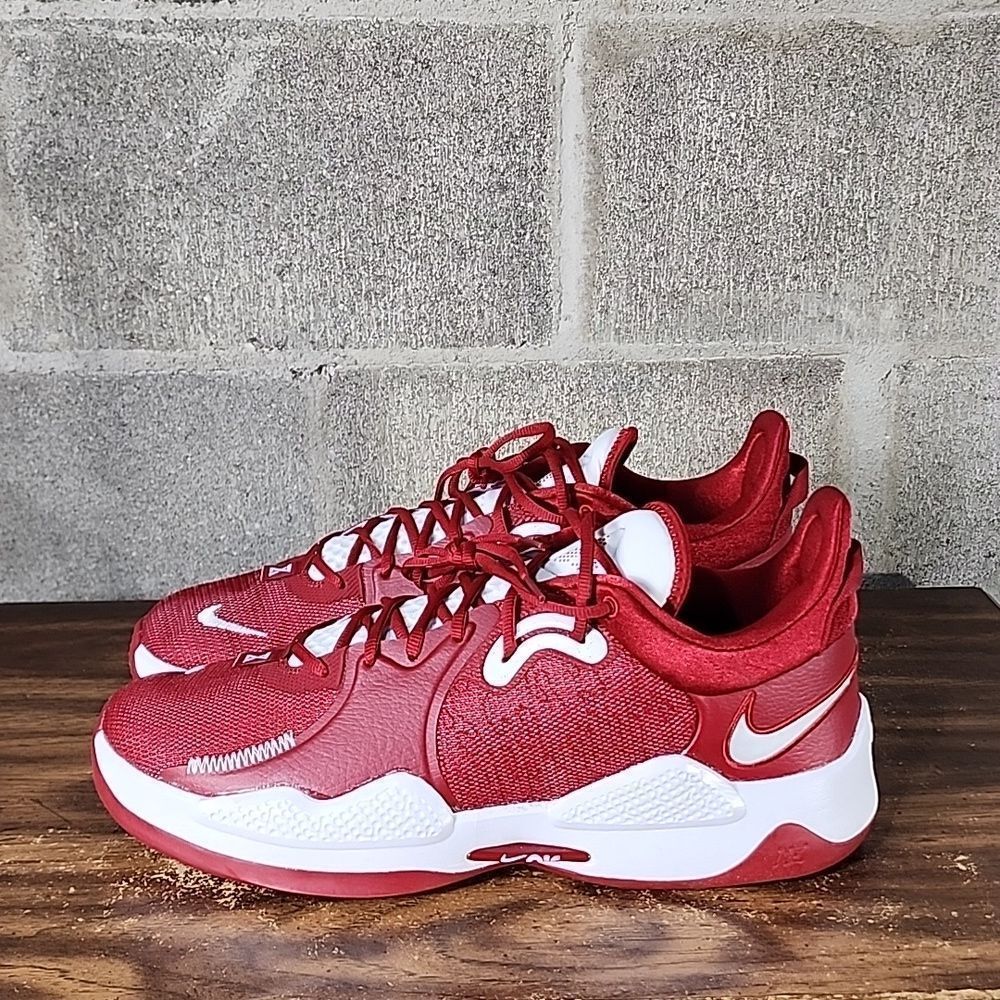 Nike PG 5 TB Promo University Red White DM5045 603 Paul George Mens Size 15